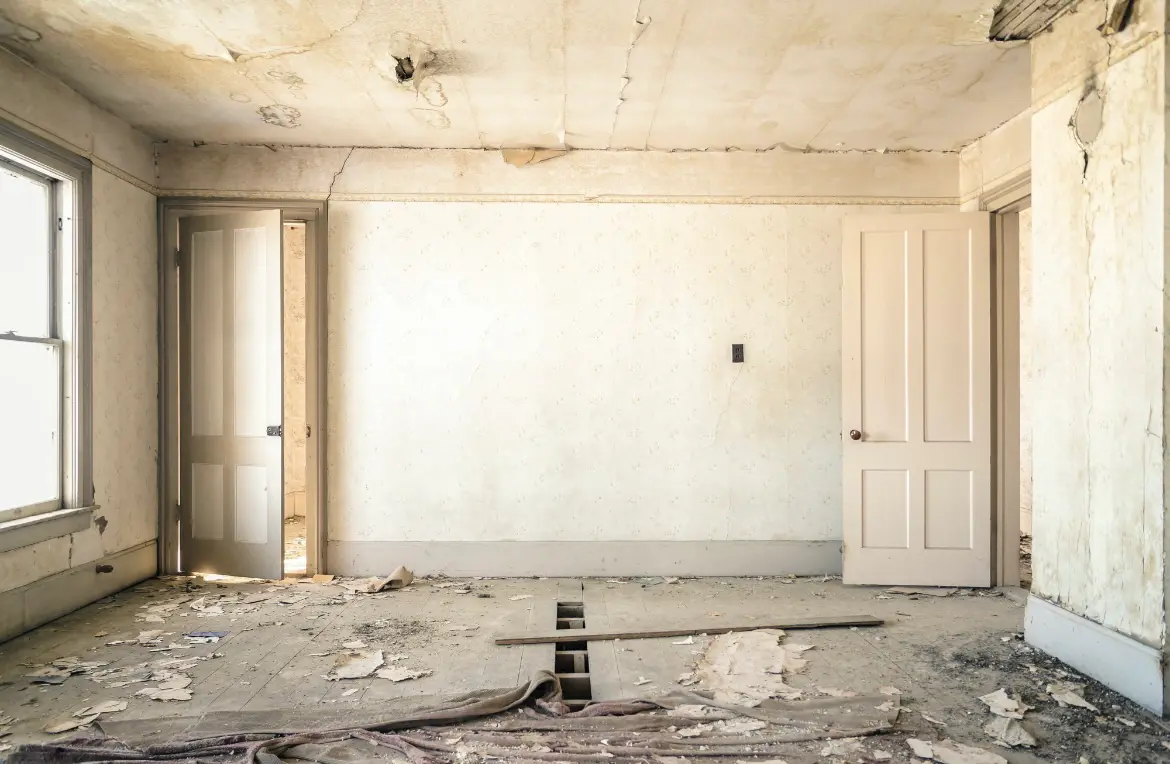 Waste disposal crew managing a cleanout project in Baytown